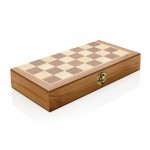 Caixa de xadrez personalizável em madeira cor castanho