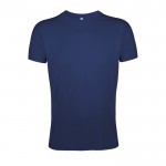 T-shirt com gola redonda para publicidade cor azul-marinho
