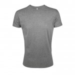 T-shirt com gola redonda para publicidade cor cinzento mesclado