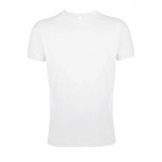 T-shirt com gola redonda para publicidade cor branco