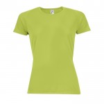 T-shirt desportiva de mulher personalizável cor verde-claro