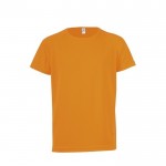T-shirt estampada com logo para crianças cor cor-de-laranja