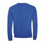 Sweatshirt em algodão e poliéster para brinde cor azul real vista posterior