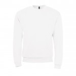 Sweatshirt em algodão e poliéster para brinde cor branco