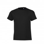 T-shirt de tamanho infantil para oferecer cor preto