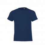 T-shirt de tamanho infantil para oferecer cor azul-marinho
