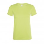 T-shirt de mulher em algodão para empresas cor verde-claro