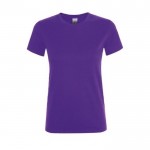 T-shirt de mulher em algodão para empresas cor violeta