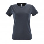 T-shirt de mulher em algodão para empresas cor titânio