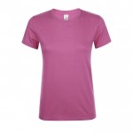 T-shirt de mulher em algodão para empresas cor cor-de-rosa