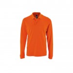 Polo de manga comprida em 100% algodão para homem 180 g/m2 SOL'S Perfect cor cor-de-laranja