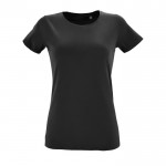 T-shirt de senhora para estampar com logotipo cor preto