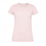 T-shirt de senhora para estampar com logotipo cor cor-de-rosa claro