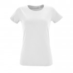 T-shirt de senhora para estampar com logotipo cor branco