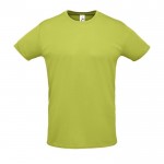 T-shirt unissexo para brindes corporativos cor verde-claro