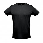 T-shirt unissexo para brindes corporativos cor preto