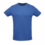 T-shirt unissexo para brindes corporativos cor azul real