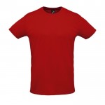 T-shirt unissexo para brindes corporativos cor vermelho