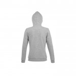 Sweatshirt de algodão e poliéster para mulher 280 g/m2 SOL'S Spike cor cinzento-claro vista traseira