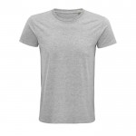 T-shirts sustentáveis com logo para oferecer cor cinzento mesclado