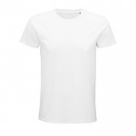 T-shirts sustentáveis com logo para oferecer cor branco