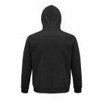 Sweatshirt eco com capuz 280 g/m2 cor grafite terceira vista