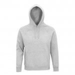 Sweatshirt eco com capuz 280 g/m2 cor cinzento-claro mesclado