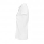 Polos de mulher para vestuário corporativo cor branco vista da manga
