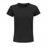 T-shirt eco de mulher em materiais orgânicos cor preto