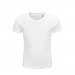 T-shirt de tamanho infantil com logo da marca cor branco
