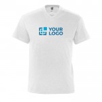T-shirt básica promocional com decote em V  vista principal