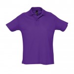 Polo de algodão para personalizar com a marca cor violeta