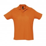 Polo de algodão para personalizar com a marca cor cor-de-laranja