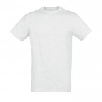 T-shirt básica personalizável para brindes cor cinzento-claro mesclado