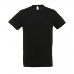 T-shirt básica personalizável para brindes cor preto