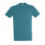 T-shirt básica personalizável para brindes cor turquesa