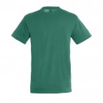 T-shirt básica personalizável para brindes cor verde esmeralda vista posterior