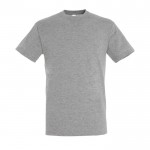 T-shirt básica personalizável para brindes cor cinzento mesclado