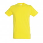 T-shirt básica personalizável para brindes cor amarelo