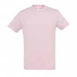 T-shirt básica personalizável para brindes cor cor-de-rosa claro