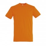 T-shirt básica personalizável para brindes cor cor-de-laranja