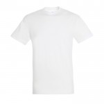 T-shirt básica personalizável para brindes cor branco