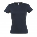 T-shirt de corte feminino para personalizar cor azul-escuro