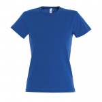 T-shirt de corte feminino para personalizar cor azul real
