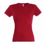 T-shirt de corte feminino para personalizar cor vermelho