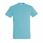 T-shirt básica para estampar com o logotipo cor azul-celeste