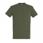 T-shirt básica para estampar com o logotipo cor verde militar