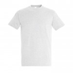 T-shirt básica para estampar com o logotipo cor cinzento-claro mesclado