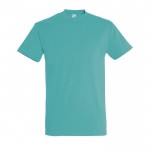 T-shirt básica para estampar com o logotipo cor turquesa