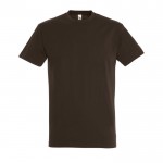 T-shirt básica para estampar com o logotipo cor castanho escuro